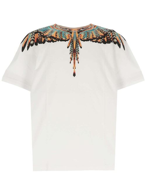 T-shirt bianca con stampa wings MARCELO BURLON COUNTY OF MILAN | CMAA056S24JER0020120